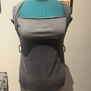Gray Square Neck Shirt